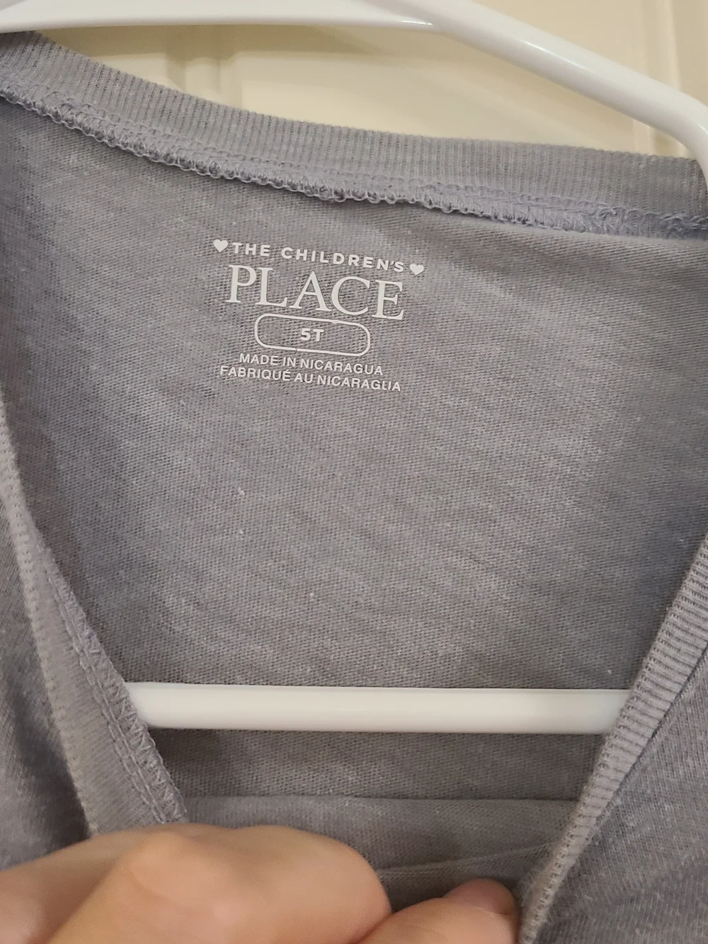 The Children's Place Gray Long Sleeve Unicorn Heart Tee Size 5T